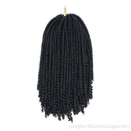 8Inch 130g Nubian Spring Twist Red Curly  Hair Extensions Braid Synthentic Crochet  Hair